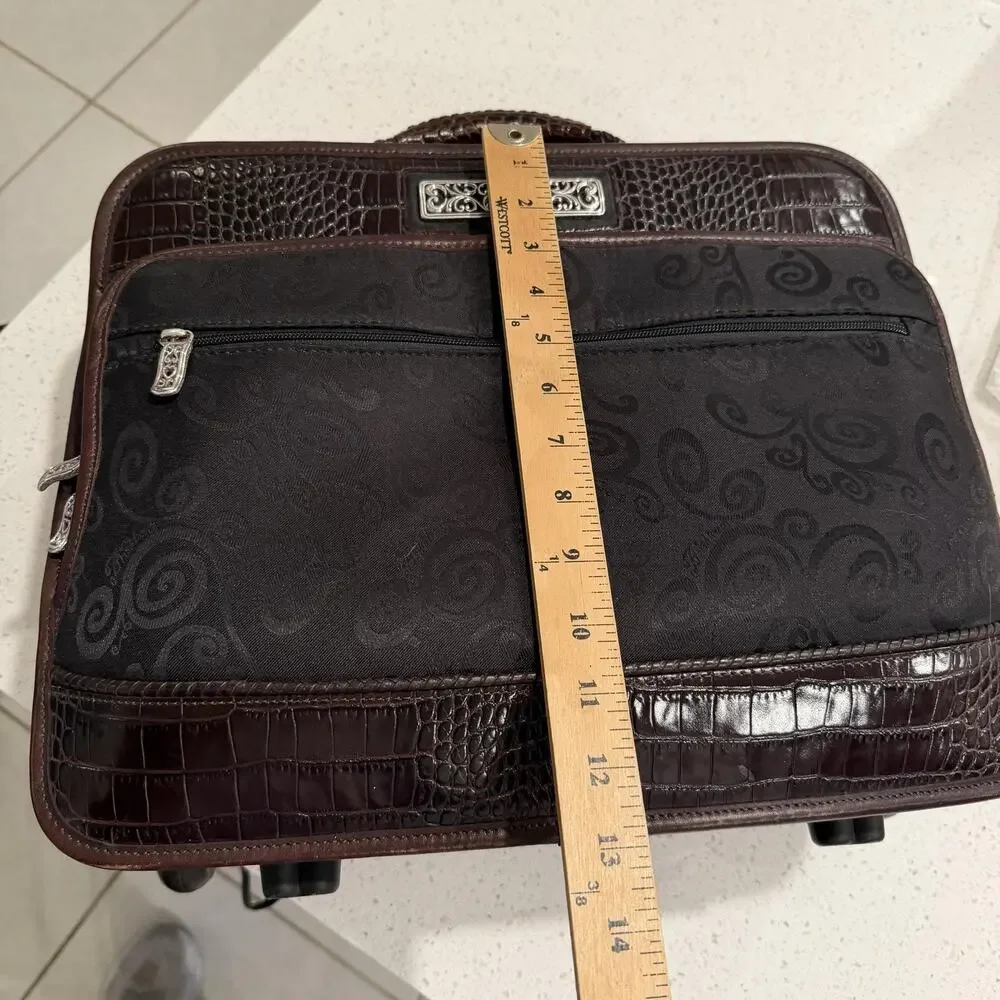 Vtg Brighton Croc Brown 16